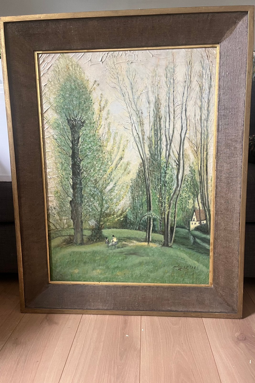 Schilderij met mooie kader, Ophalen