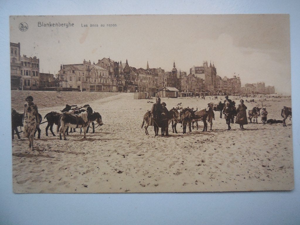 postkaart Blankenberge Ezeltjes, Ophalen of Verzenden, 1920 tot 1940, Gelopen, West-Vlaanderen