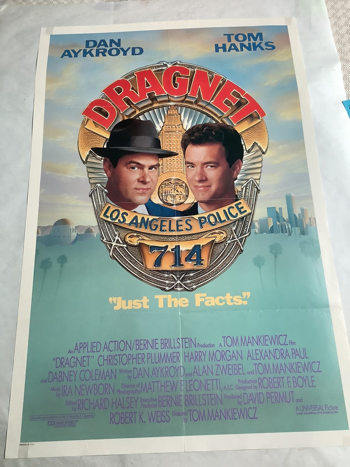 DRAGNET   USA  FILMPOSTER   68-104 cm, Ophalen of Verzenden, Zo goed als nieuw