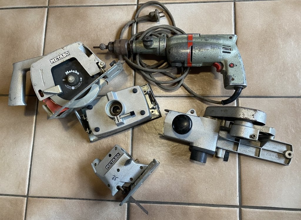 Metabo Vintage boormachine + Metabo Vintage accessoires, Ophalen of Verzenden, Gebruikt