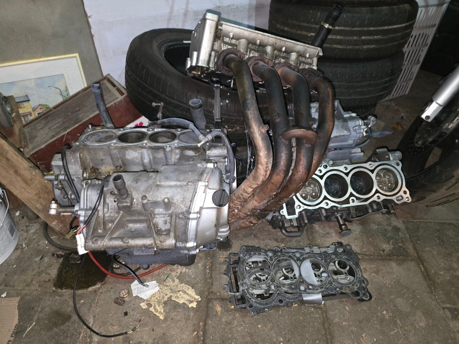2 motorblokken Yamaha yzf r6 1999 - 2002, Motoren, Ophalen