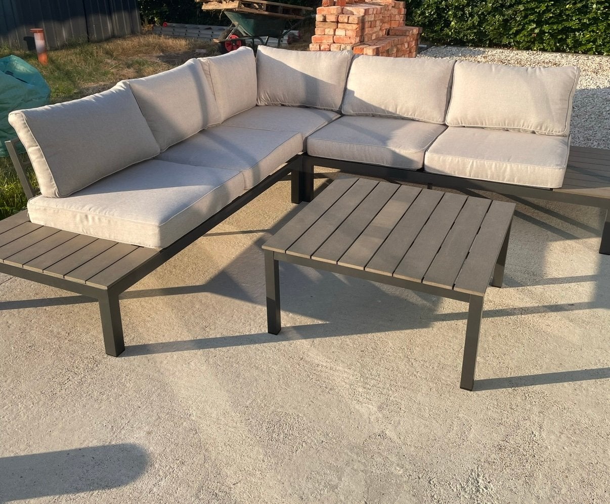 Loungeset, Ophalen, 5 zitplaatsen, Gebruikt, Aluminium