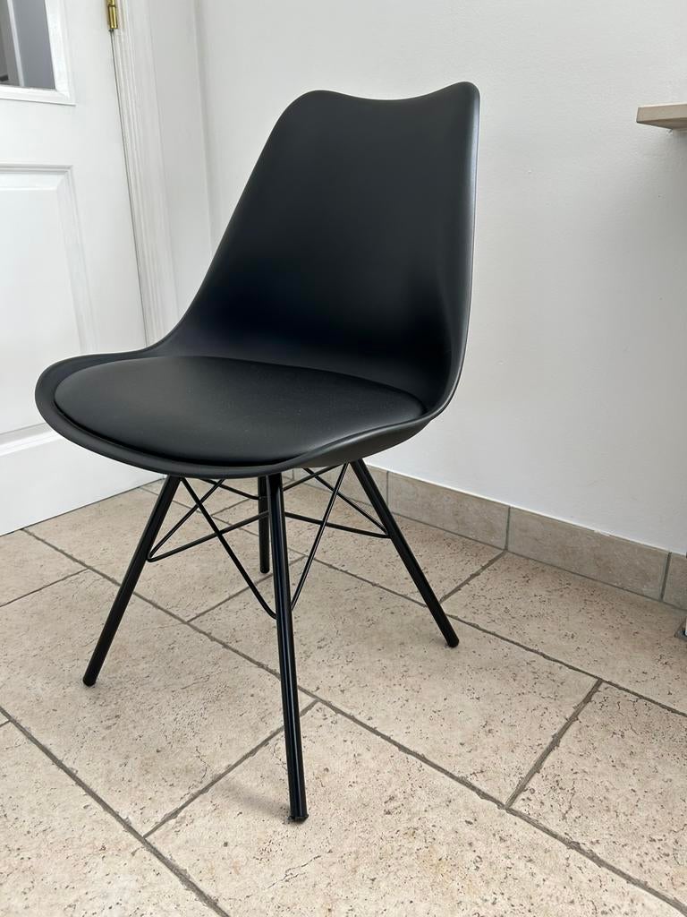 4 stoelen, Huis en Inrichting, Stoelen, Ophalen, Zwart, Zo goed als nieuw, Vier