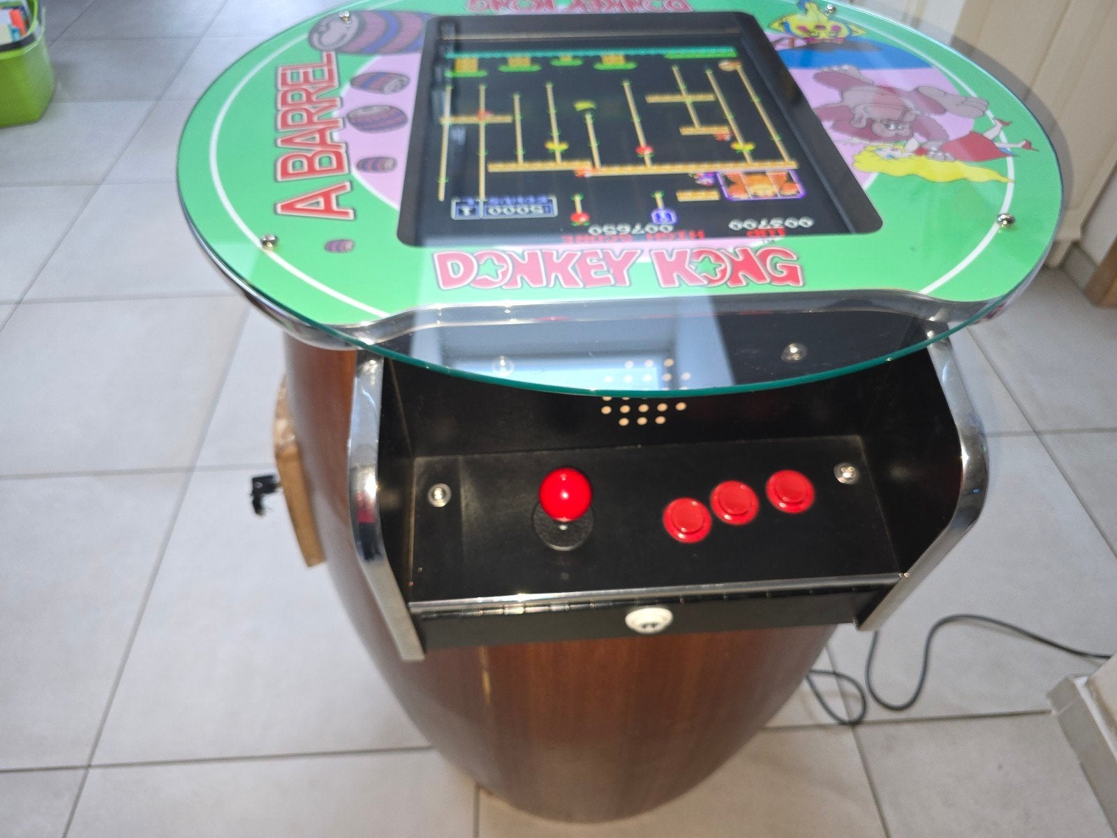 Unieke Vintage Wijnvat Arcade Kast – 60 Retrogames (Donkey K, Verzamelen, Ophalen