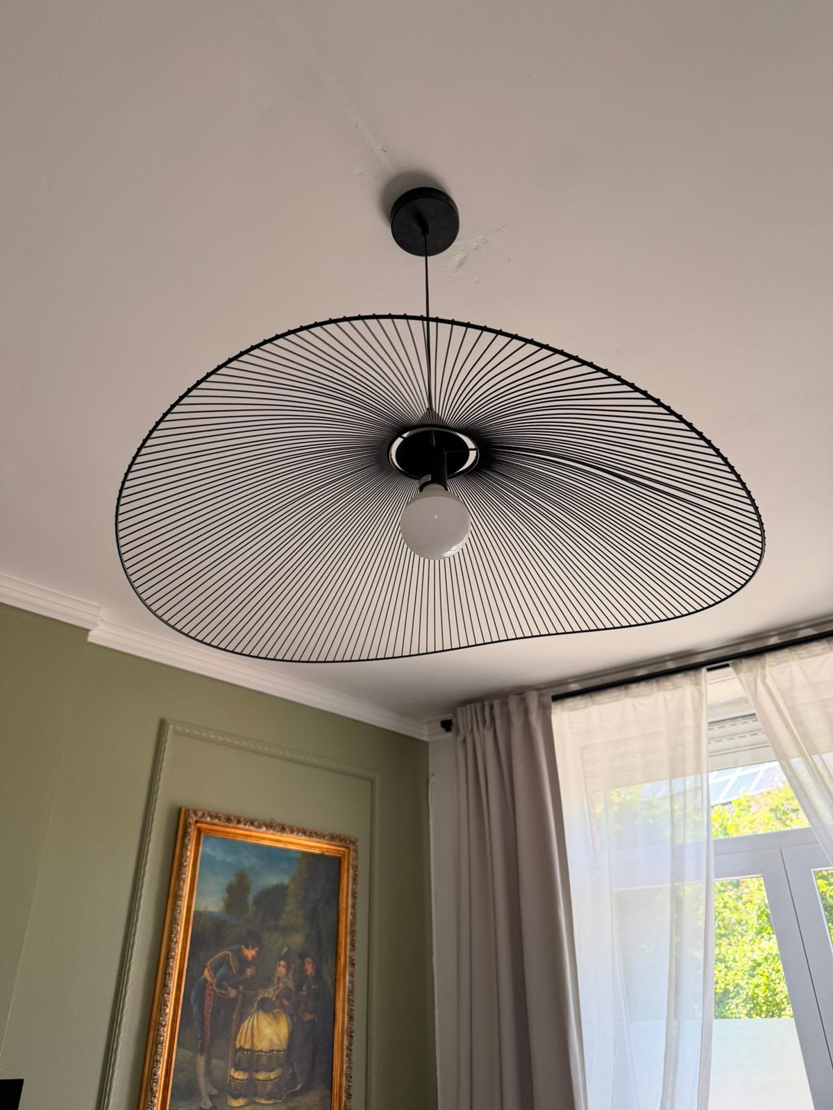 Lustre avec ampoule connectée, Maison & Meubles, Moderne, Noir, Comme neuf, Enlèvement