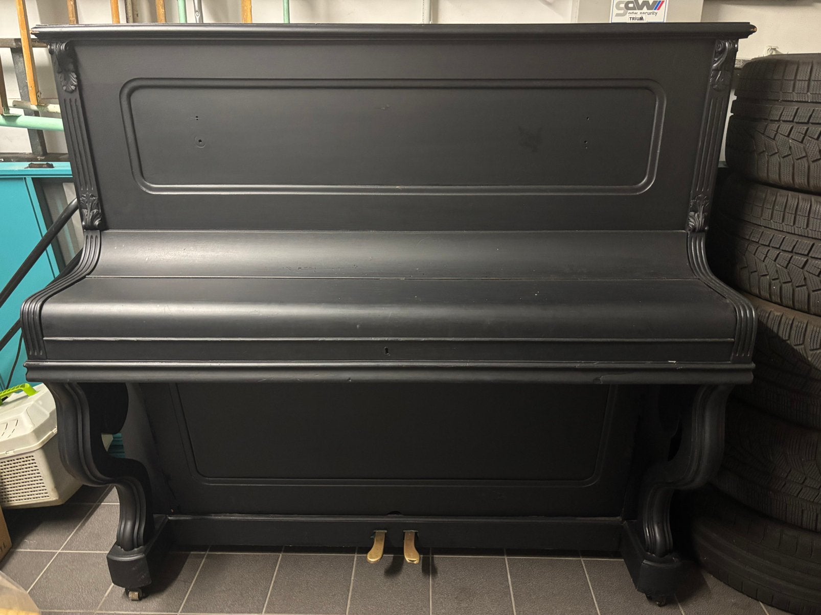Buffetpiano Hautrive Bruxelles – €150, Ophalen, Gebruikt, Zwart, Piano