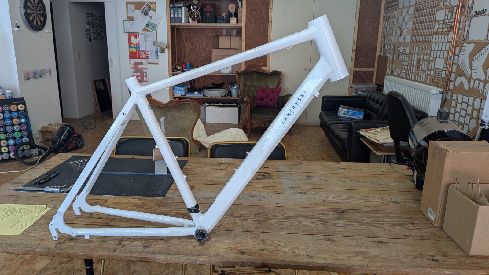 Decathlon EDR Easy fietsframe maat M - wit, Fietsen en Brommers, Fietsonderdelen, Ophalen, Racefiets, Frame