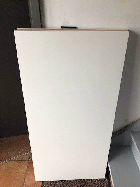 wit tafelblad Lagkapten + 4 OLOV tafelpoten, Huis en Inrichting, Gebruikt, 100 tot 150 cm, Tot twee personen, 50 tot 100 cm