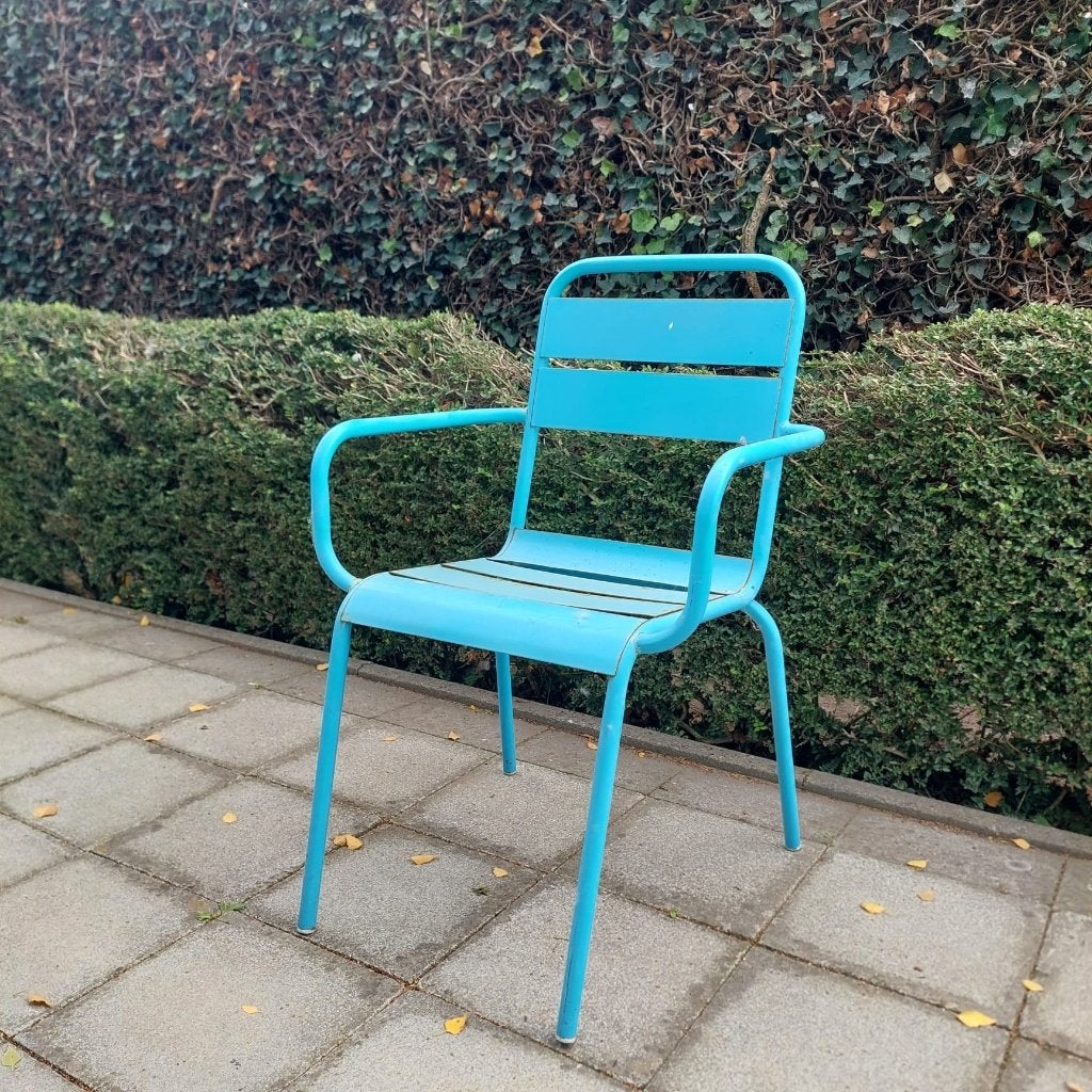 Metalen tuinstoelen, Tuin en Terras, Ophalen, Gebruikt, Metaal, Stapelbaar