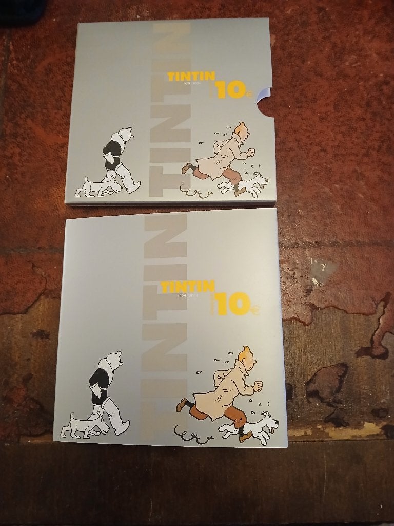 Pièce Argent 10€ Tintin (75 ans)  - Coffret d’origine, Ophalen of Verzenden, Kuifje, Zo goed als nieuw, Overige typen