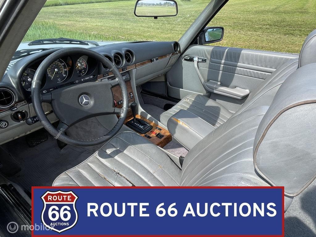 Mercedes-Benz 380 SL | 1984 | Route 66 Auctions, Auto's, Zwart, Mercedes-Benz, Bedrijf, Handgeschakeld