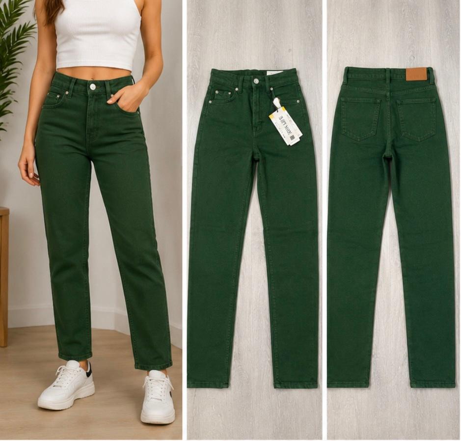 Jean vert stradivarius neuf taille 32, Kleding | Dames, Broeken en Pantalons, Ophalen of Verzenden, Nieuw, Groen