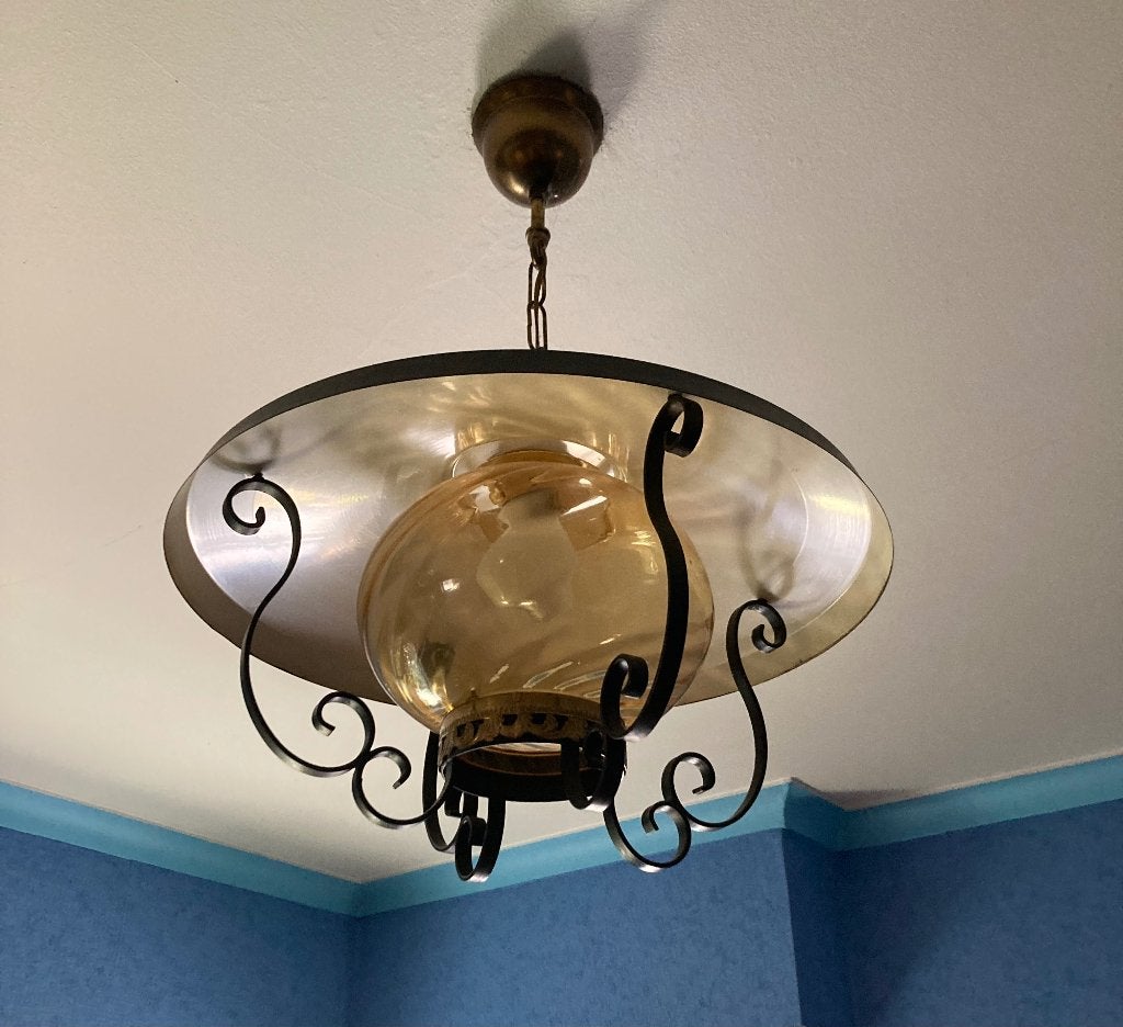 Hanglamp, Ophalen, Gebruikt, Glas