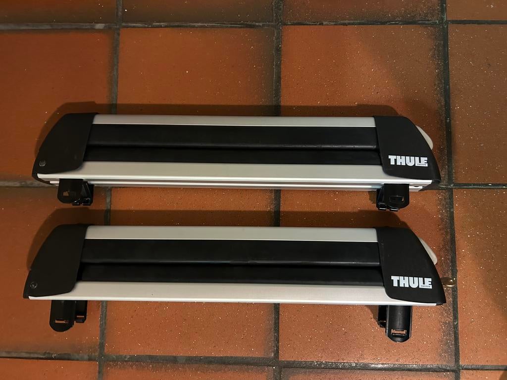 Thule Deluxe 726 skidragers voor Squarebar, Auto diversen, Dakdragers, Ophalen, Zo goed als nieuw