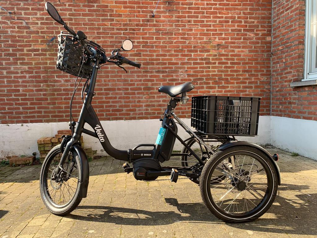 plooibare elektrische driewielerfiets volwassen, Ophalen, Zo goed als nieuw, Schijfrem, Veeloo