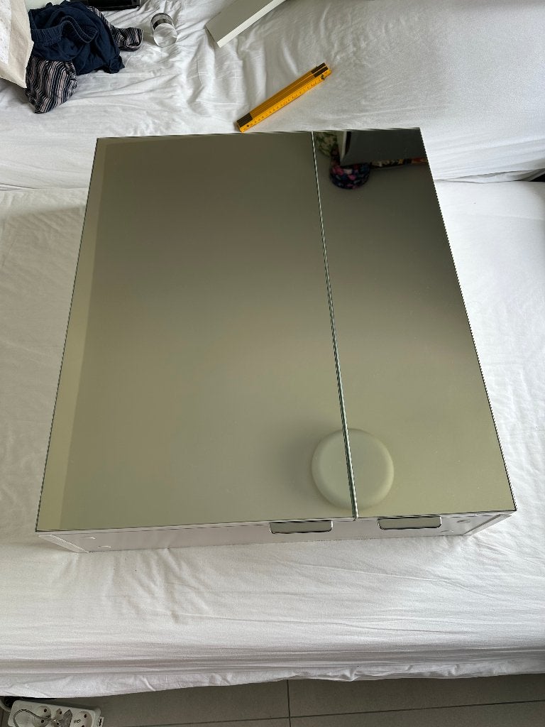 Badkamer spiegelkast met spiegel deuren, Ophalen, 50 tot 100 cm, Minder dan 25 cm, Minder dan 100 cm