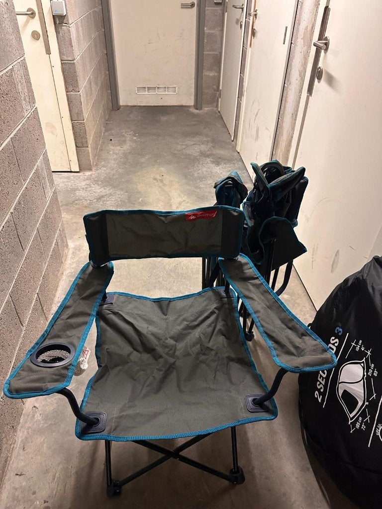 Lot de 3 Chaises de Camping Pliables Quechua, Enlèvement, Utilisé, Chaise de camping
