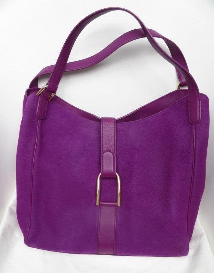 Sac à main Delvaux Givry Besace Santiag Polo Cardinal, Enlèvement ou Envoi, Utilisé, Violet, Sac à main