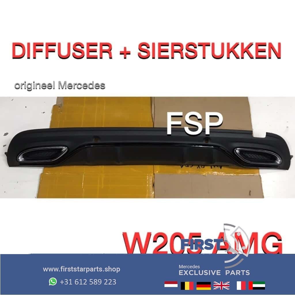 W205 S205 AMG Diffuser + uitlaat sierstukken Mercedes C Klas, Utilisé, -, -, Enlèvement ou Envoi