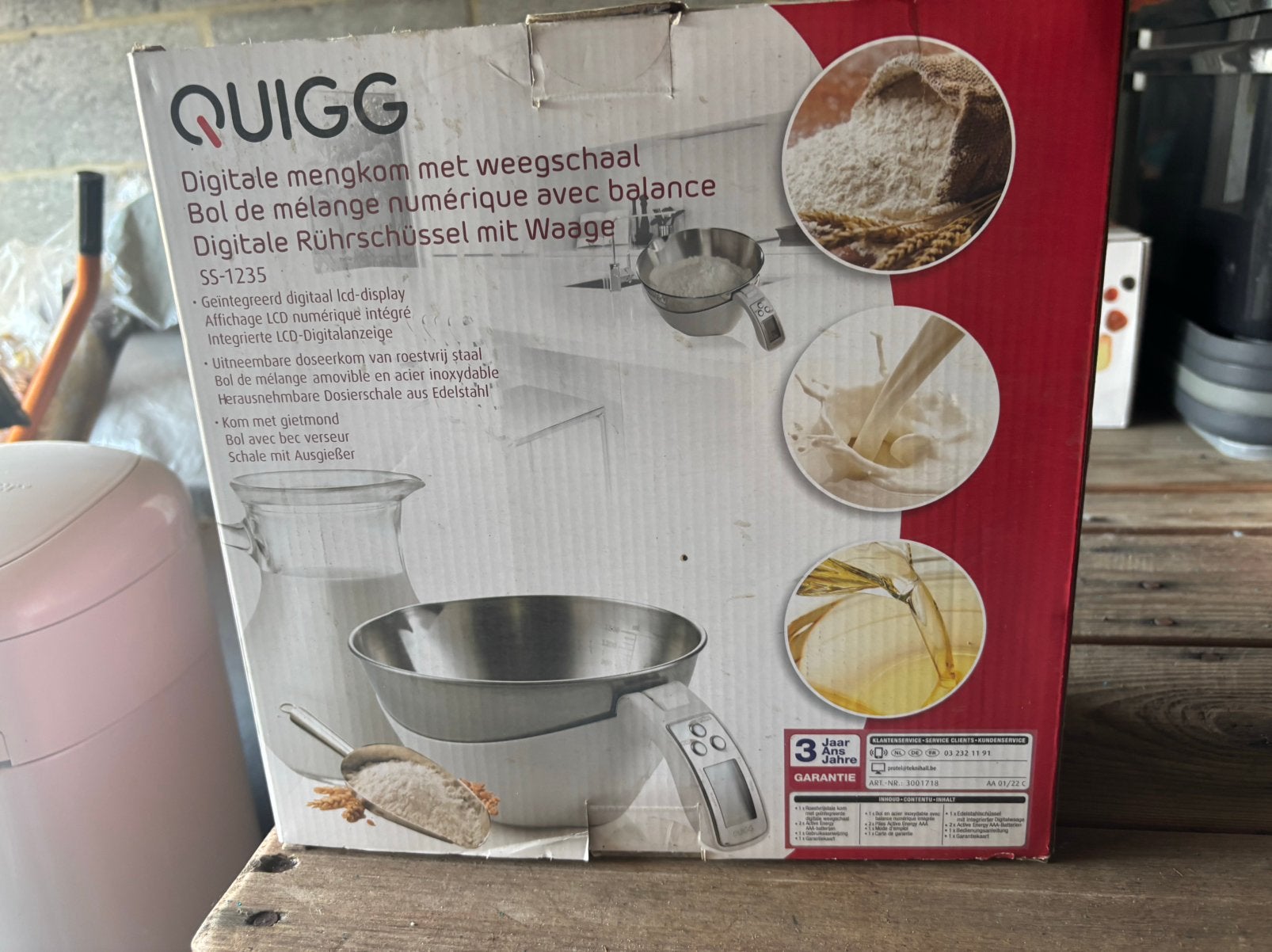 Digotale mengkom met weegschaal, Elektronische apparatuur, Ophalen, Zo goed als nieuw