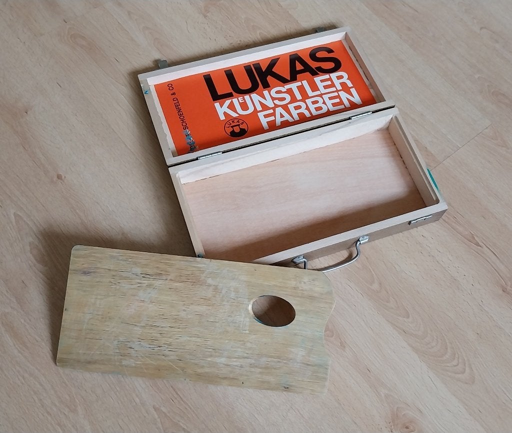 Schilders opbergkistje met palet, Ophalen, Gebruikt