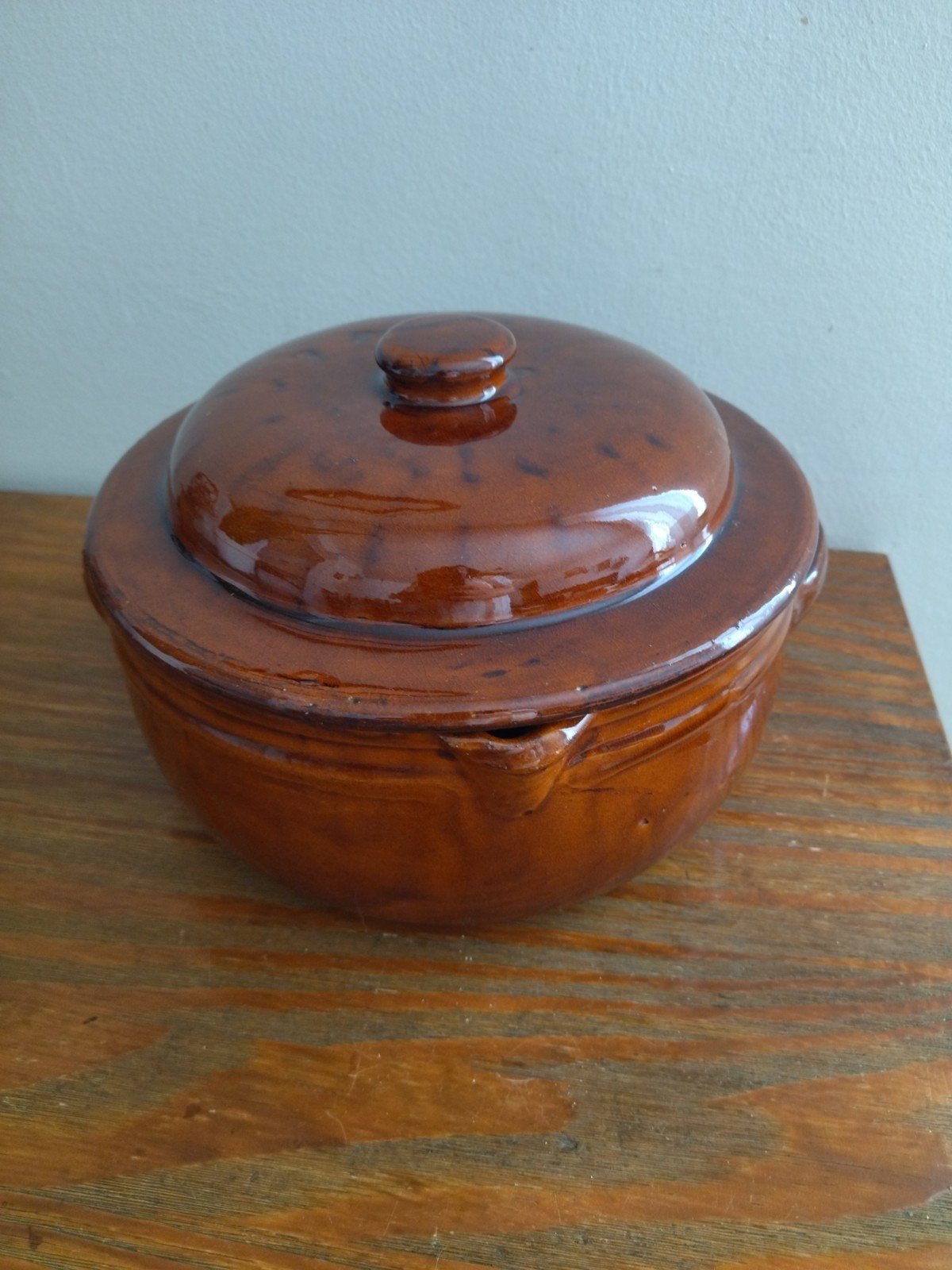 Cocotte vintage en terre cuite française, Enlèvement ou Envoi, Cocotte