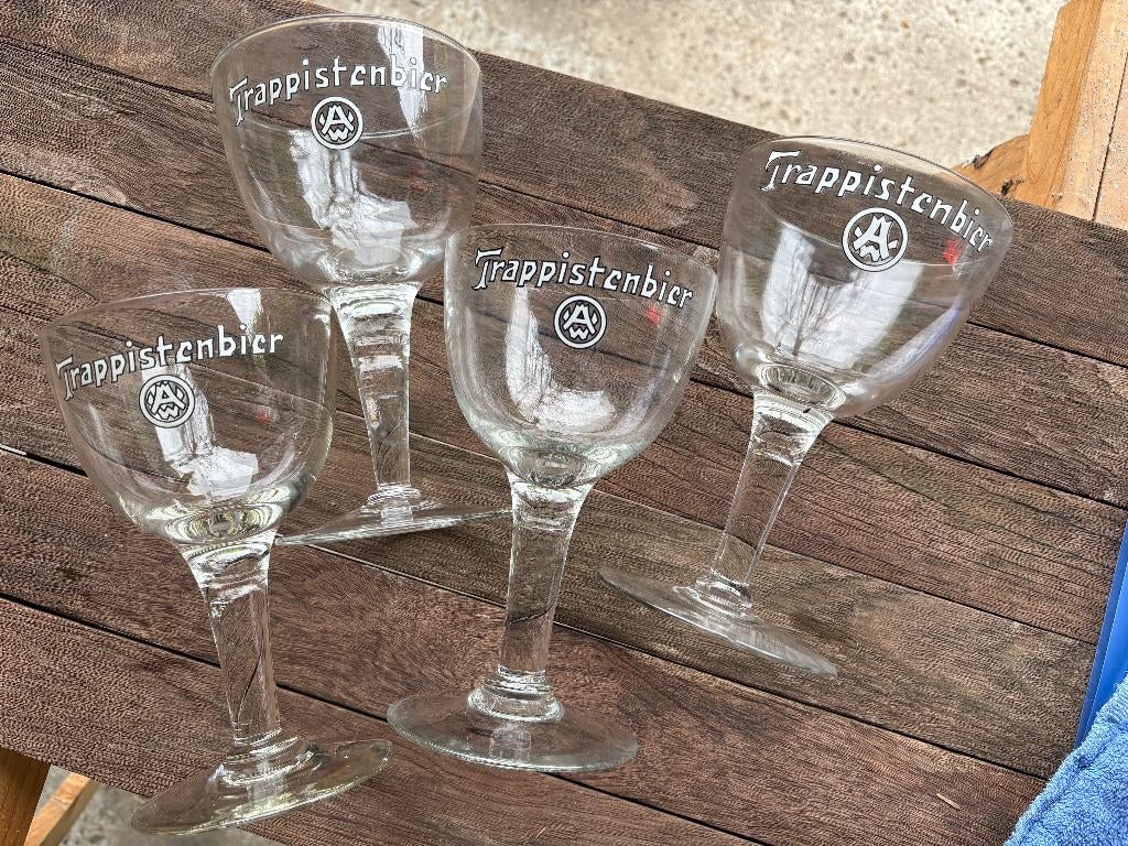 Westmalle - Trappistenbier (4 verres), Enlèvement, Utilisé, Verre ou Verres, Autres marques