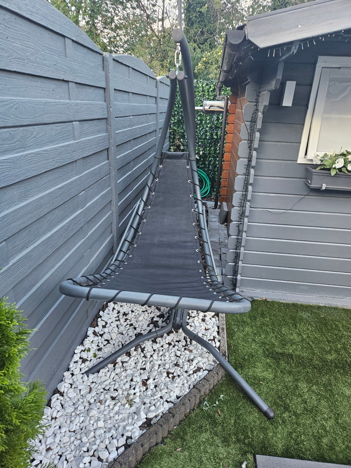 Tuinschommel, Tuin en Terras, Hangmatten, Ophalen, Binnen, Gebruikt, Met standaard
