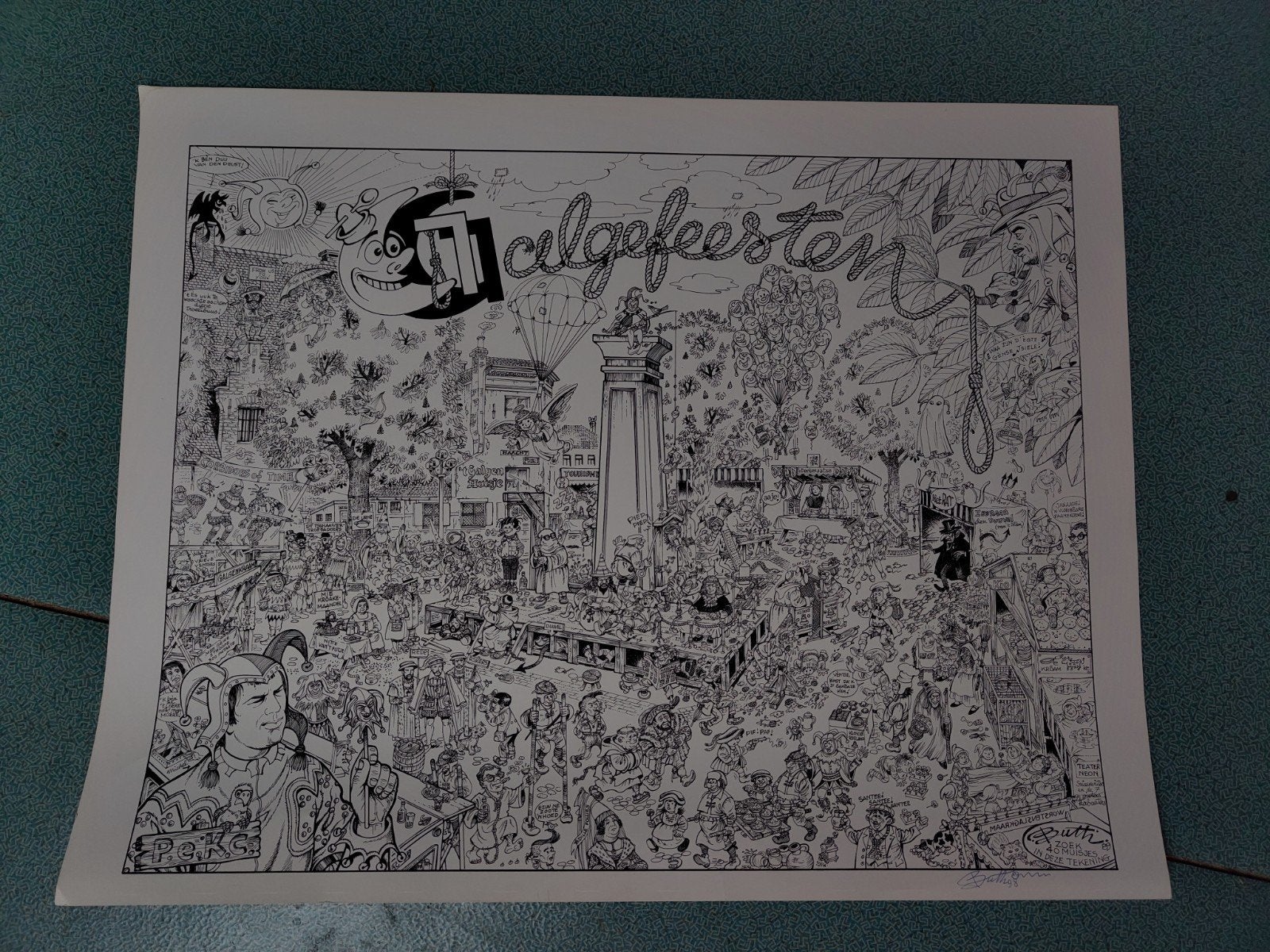 Leo Buth - Gentse Galgenfeest, Antiek en Kunst, Kunst | Litho's en Zeefdrukken, Ophalen