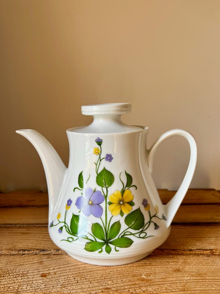 Vintage koffiekan retro theepot Winterling met viooltjes, Verzenden