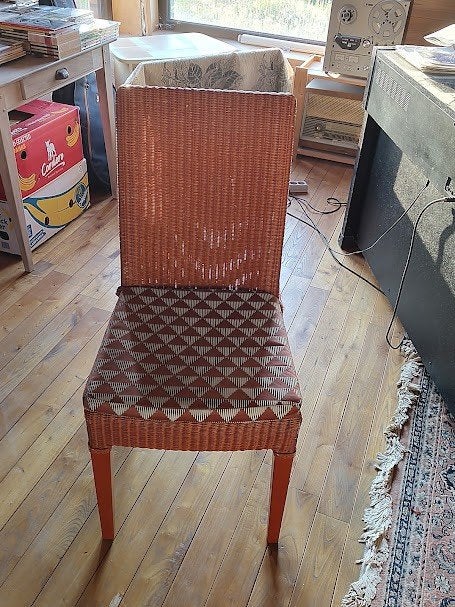 chaises, Rouge, Enlèvement, Chaises en bois et rotin, Bois