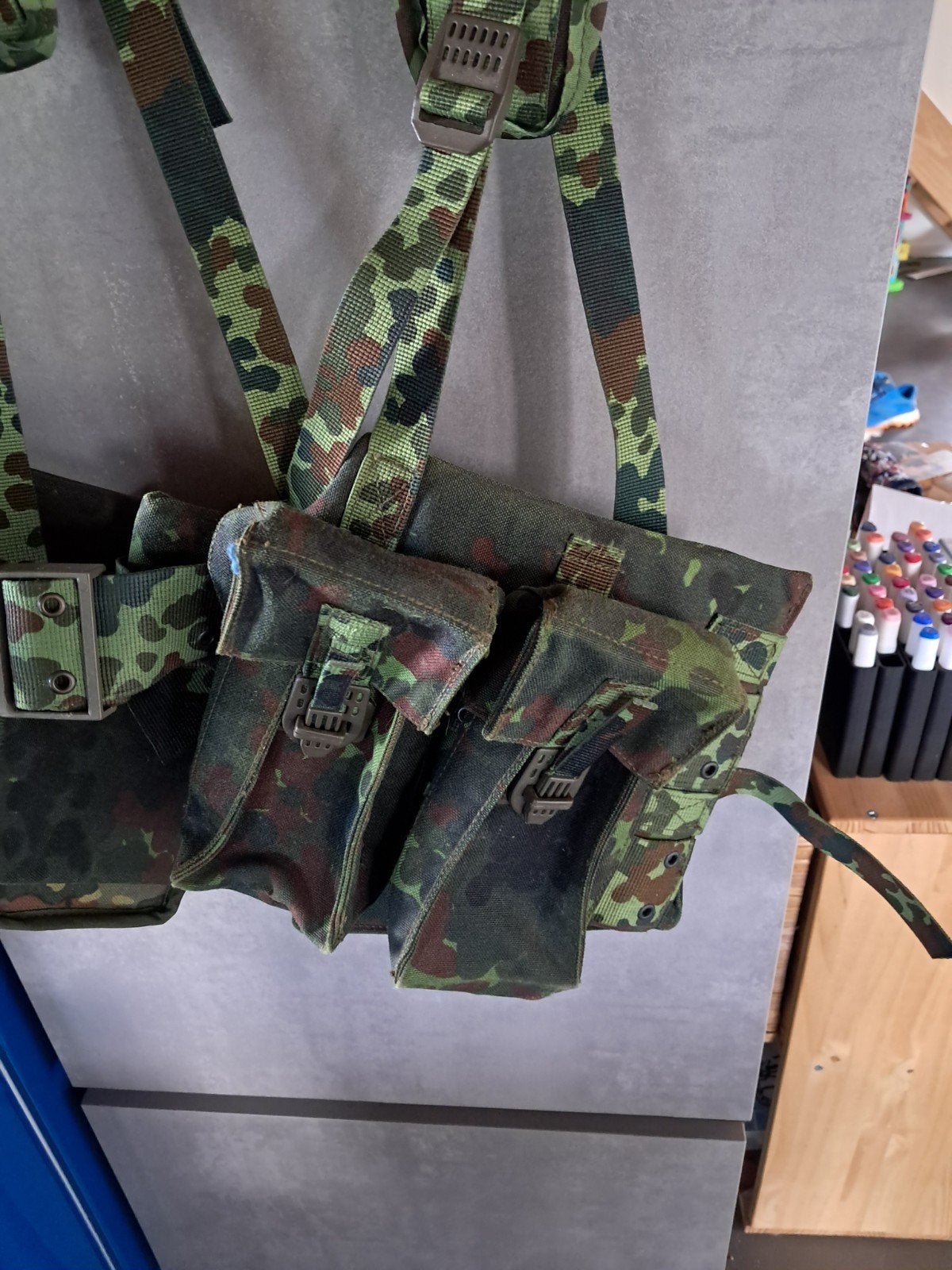 Brelage de combat tactique complet – Camouflage Flecktarn, Ophalen of Verzenden, Landmacht, Kleding of Schoenen
