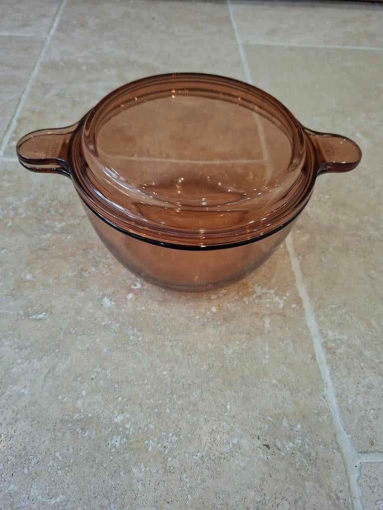 Vision Corning 1,5 liter braadpan van gerookt glas, Ophalen of Verzenden, Glas