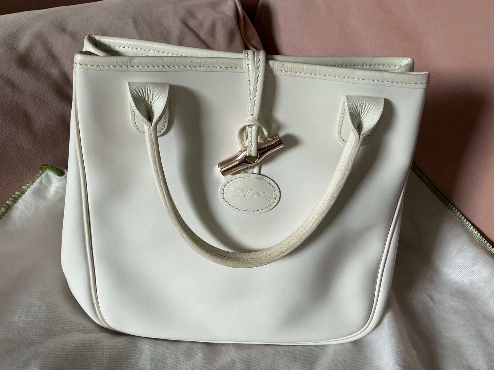 Longchamp witte handtas, Ophalen of Verzenden, Gebruikt, Wit, Handtas