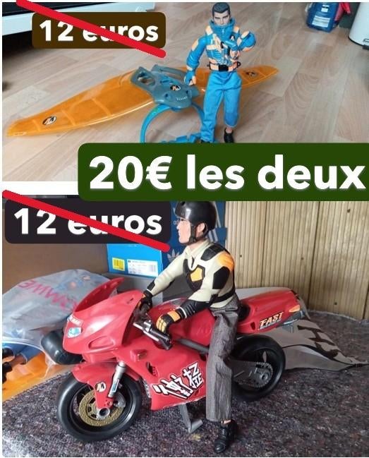 Action Man le motard ou le delta-plane, Enlèvement, Utilisé