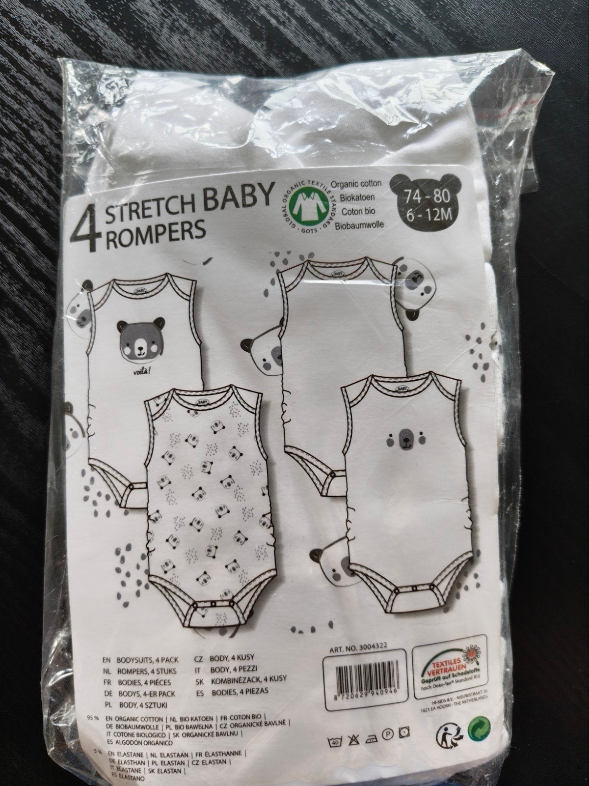 4 rompers korte mouw maat 74-80 nieuw in de verpakking, Enfants & Bébés, Vêtements de bébé | Autre, Enlèvement