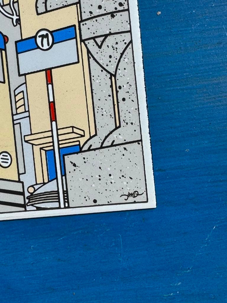 Panneau publicitaire Tintin Tintin Rocket en émail, Enlèvement ou Envoi, Tintin, Utilisé, Statue ou Figurine