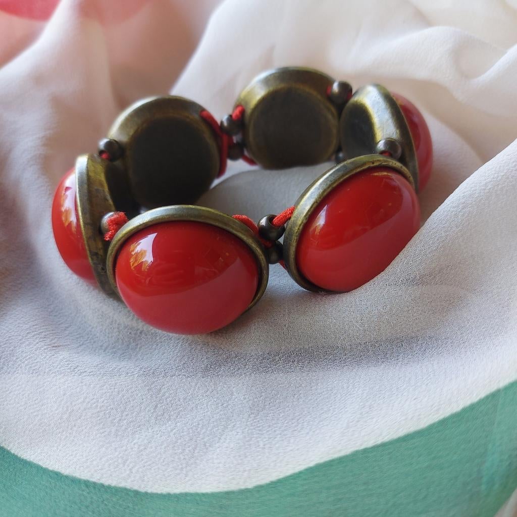 Space ace/lucite of golalith capuchon  armband/Jr 60, Ophalen of Verzenden