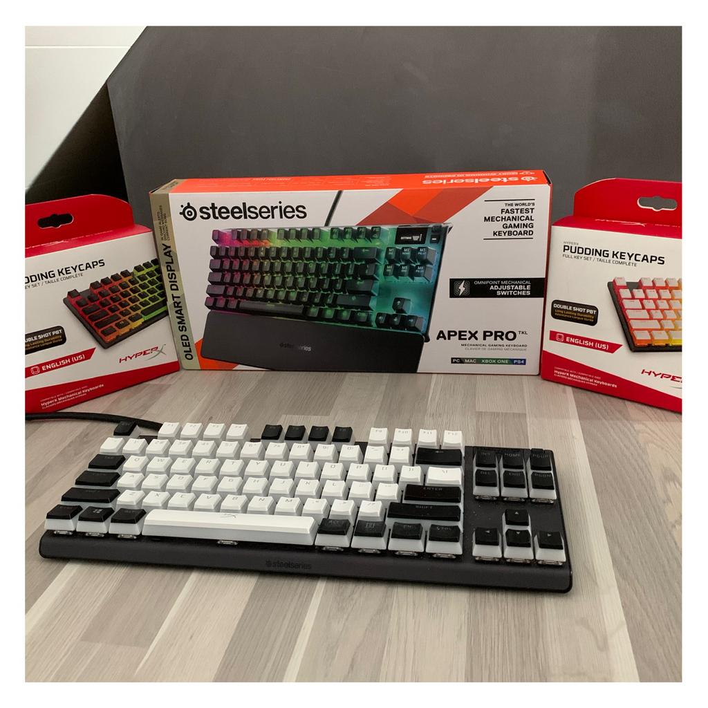Steelseries Apex Pro TKL (+ Pudding Keycaps ZWART-WIT), Computers en Software, Ophalen, Gaming toetsenbord, Zo goed als nieuw