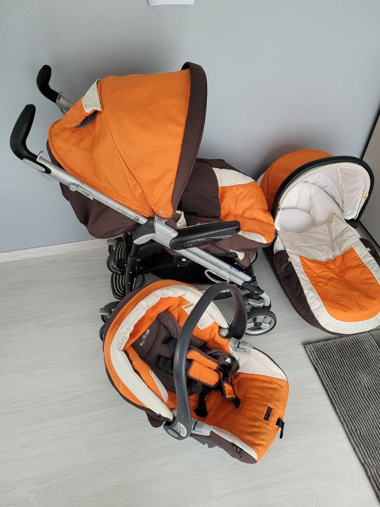 Kinderwagen 3 in 1: Peg-Pérego Pliko P3, Enfants & Bébés, Poussettes & Combinaisons, Utilisé, Poussette, Autres marques, Tige de poussée réglable