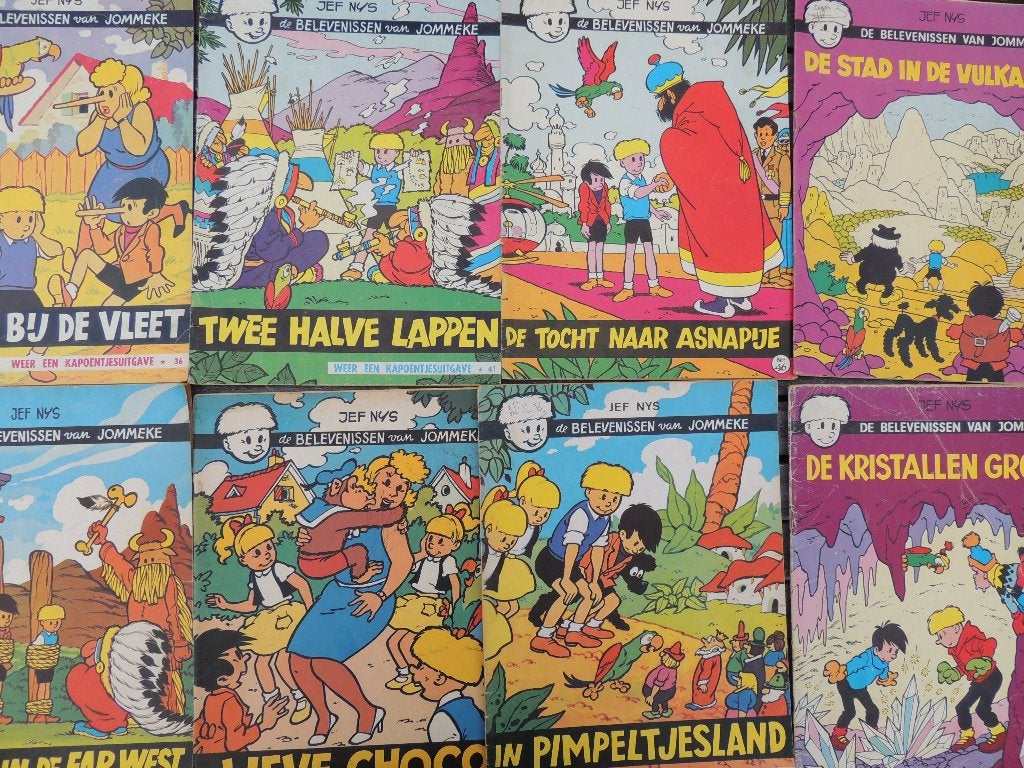 124 Strip van Jommeke  zwart -  wit, Boeken, Meerdere stripboeken, Ophalen, Gelezen