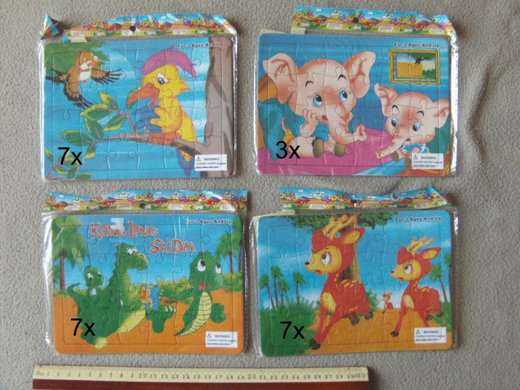 lot puzzel bambi olifant papegaai dinosaurus sinterklaas, Enlèvement ou Envoi, Neuf