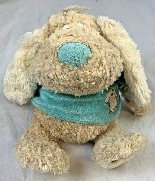 Anna Club Plush Dizzy Dog knuffel hond beige blauw shirt, Hond, Beige, Verzenden, Overige karakters