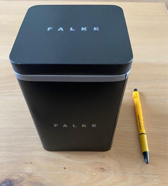 Belle boîte rectangulaire Falke en fer blanc — Nouveauté !, Collections, Boîte en métal, Comme neuf, Enlèvement ou Envoi