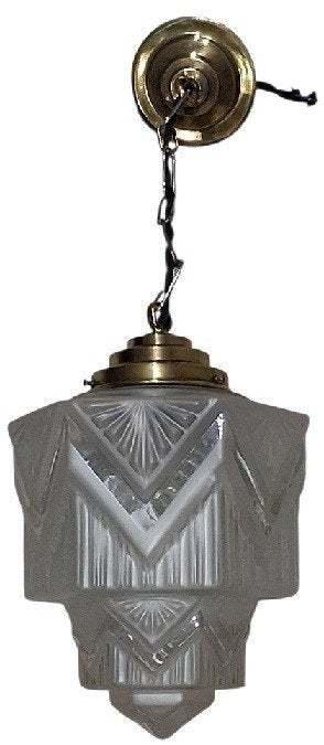 skyscraper art-deco hanglamp, Antiek en Kunst, Ophalen