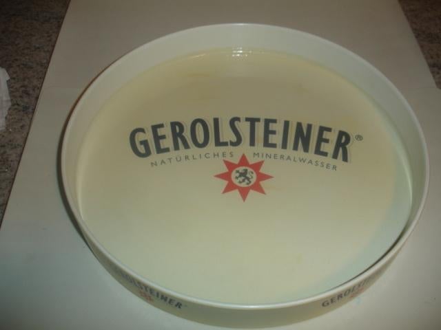 Opdienbord, plateau van Gerolsteiner, Mineraalwater, Verzamelen, Ophalen of Verzenden, Zo goed als nieuw, Gebruiksvoorwerp