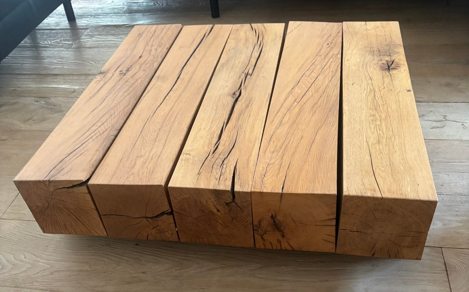 Salontafel massief eiken, Huis en Inrichting, Ophalen, Zo goed als nieuw