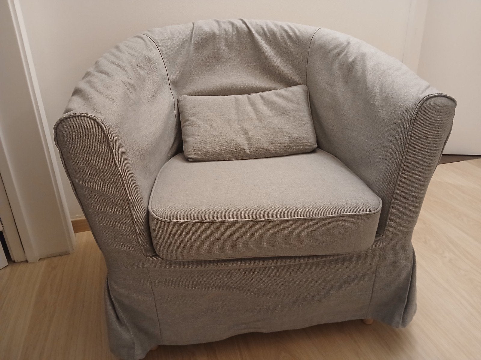 Grijze fauteuils 2x, 100 à 125 cm, Comme neuf, Enlèvement, 100 à 125 cm