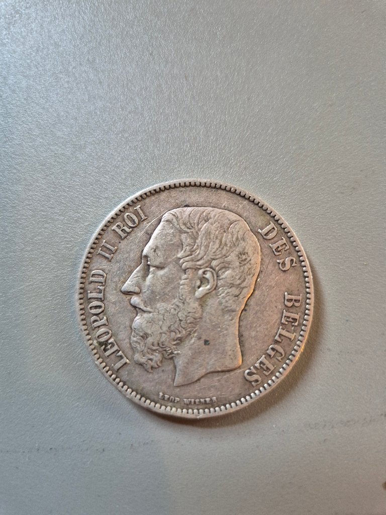 Oude munt 5 frank leopold 2 1873, Ophalen, Losse munt