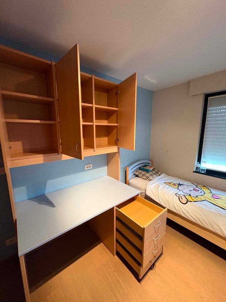 Lit et bureau, Brun, Enlèvement, Tijdloos, Bois